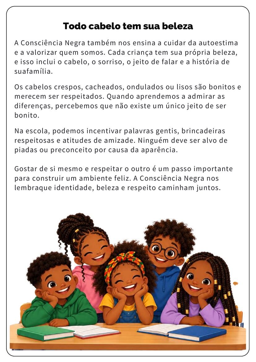 Textos sobre Consciência Negra para 1º ao 5º ano gratuito página 5